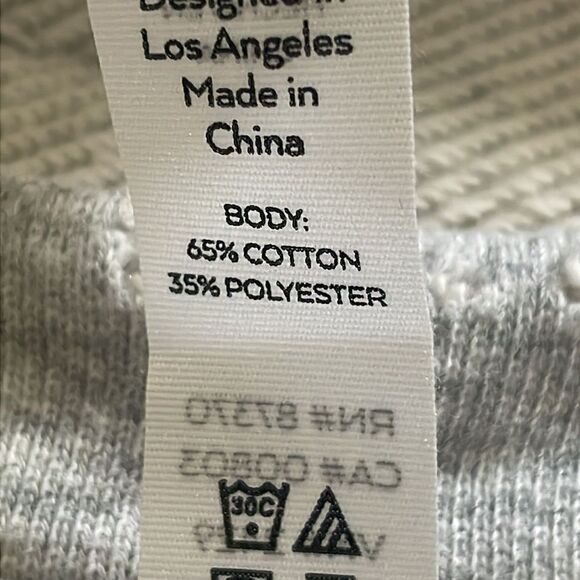 Alo Yoga Gray Cropped Distressed Sweatshirt - Picture 4 of 6